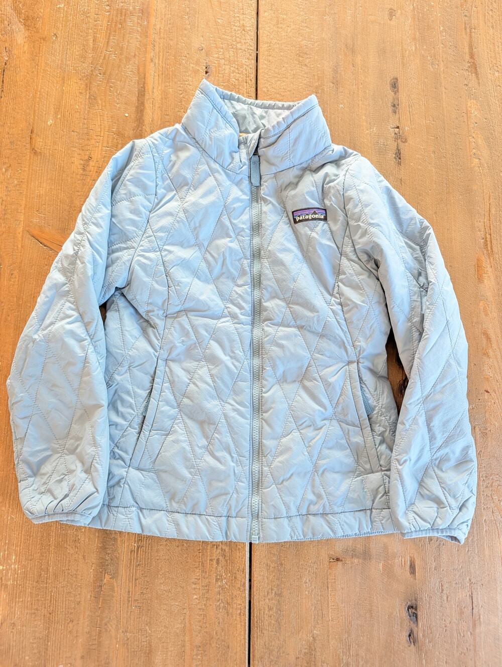 Patagonia Kids' Sz 5/6 Nano Puff Diamond Quilt Jacket - Light Plume Grey